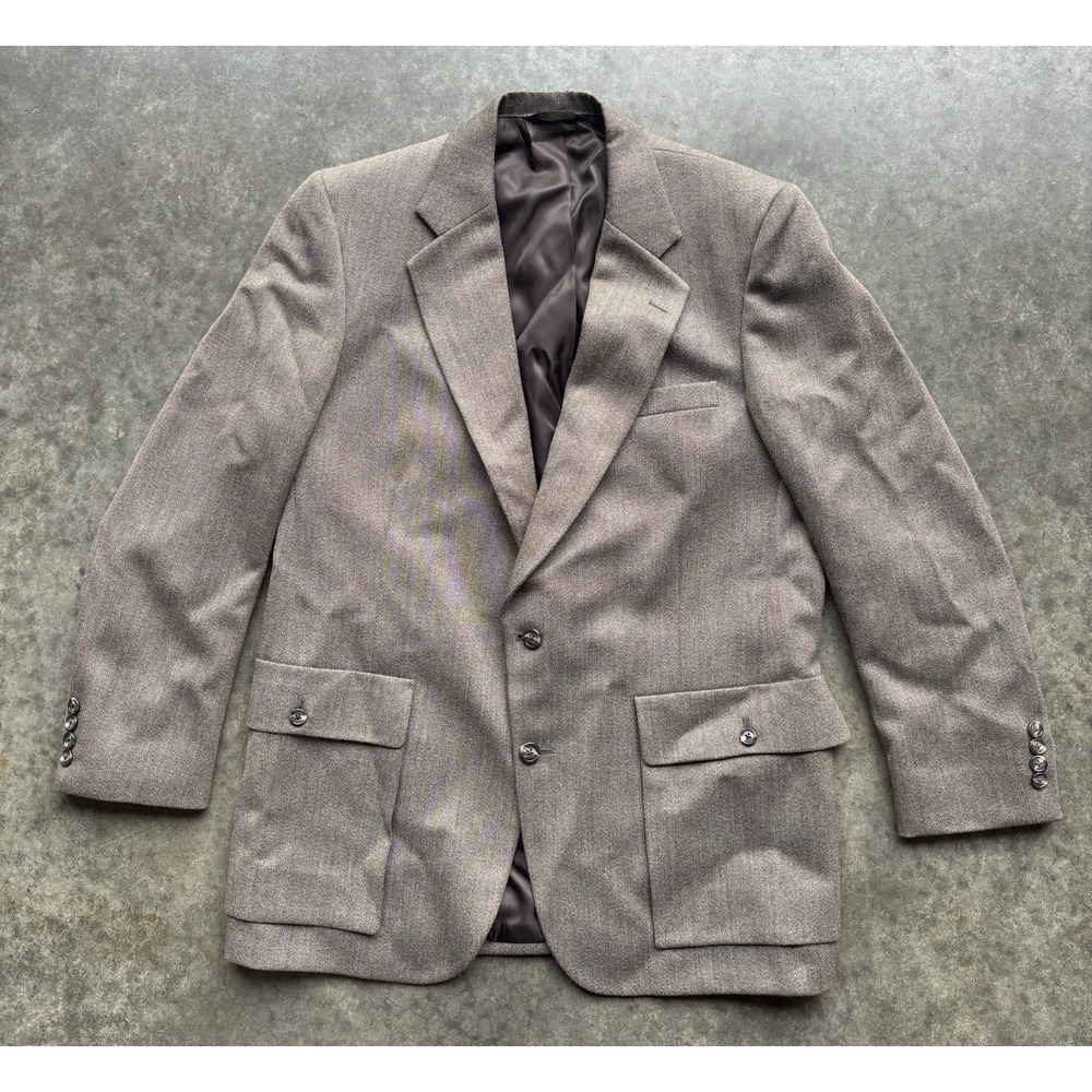 Burberry USA Men's Sports Coat Blazer 42R Wool Gray Jacket Quilted